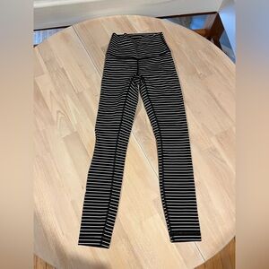 Striped Black and White Lululemon Leggings